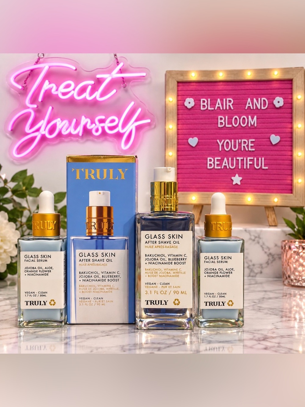 Truly Beauty Glass Skin Serum & After Shave Oil Bundle-DISCONTINUED